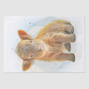 Cute Scottish Highlander Cow Tissue Paper