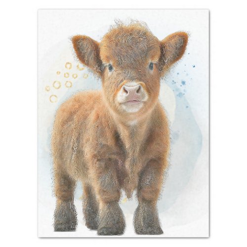 Cute Scottish Highlander Cow Tissue Paper