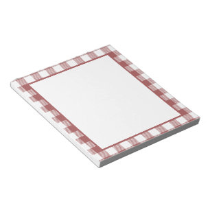 Cute scottish tartan pattern red and white teacher notepad
