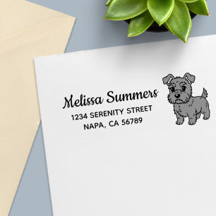 Cute Scottish Terrier Dog Return Address Self-inking Stamp