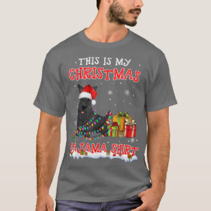 Cute Scottish Terrier On Snow   Christmas Pajama  T-Shirt