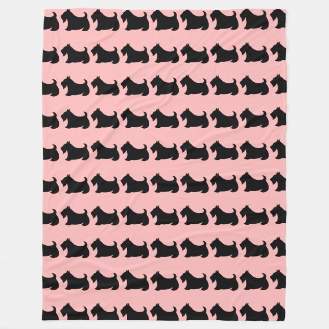Cute Scottish Terrier Scotty Dog Blanket Gift (Front)