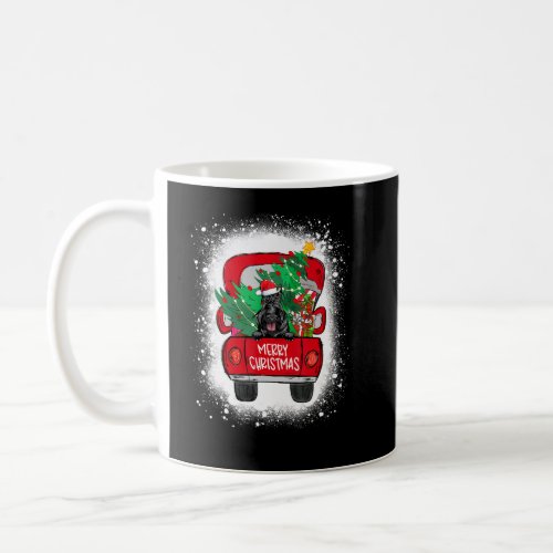 Cute Scottish Terrier Truck Merry Christmas Bleach Coffee Mug