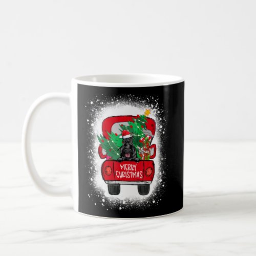 Cute Scottish Terrier Truck Merry Christmas Bleach Coffee Mug