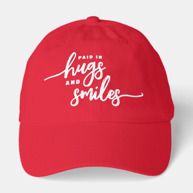 Cute Scribbled Paid in Hugs and Smiles Hat (Front)