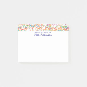 Cute Scribbles Teacher From the Desk of 4x3 Post-it Notes