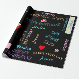 Black Girl Wrapping Paper