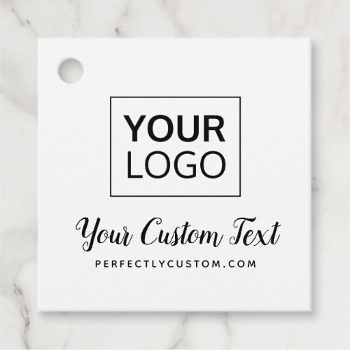Cute script custom logo social media hang tags