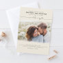 Cute Script Elegant Photo Overlay Ivory Wedding Invitation