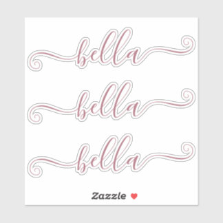 Cute Script Font Custom Signature Name Sticker