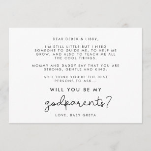 Godparents Proposal Cute Invitations & Invitation Templates | Zazzle