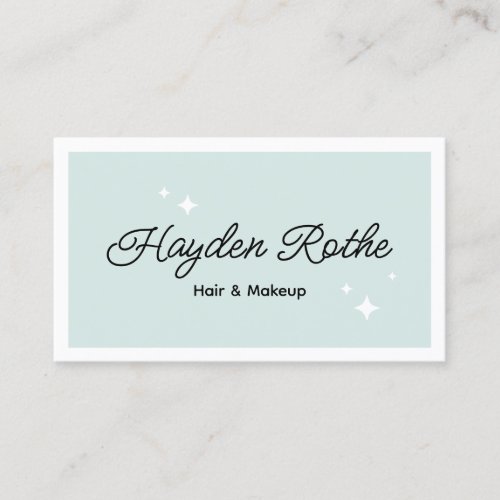 Cute Script Hair and Beauty Salon Business Card