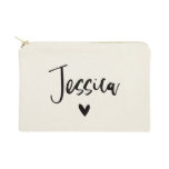 Cute Script Name and Heart Cosmetic Toiletry Bag