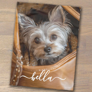 Cute Script Pet Photo Fleece Blanket