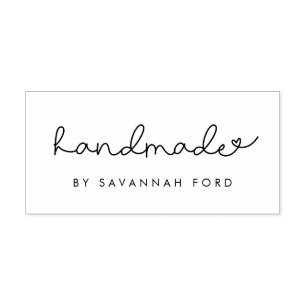 Cute script simple Handmade Self-inking Stamp