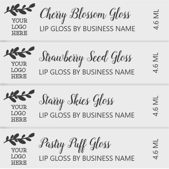 Cute Script With Logo Clean Lip Gloss Makeup 4 Sticker (Front)