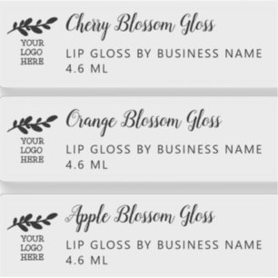 Cute Script With Logo Clean Lip Gloss Makeup Sticker