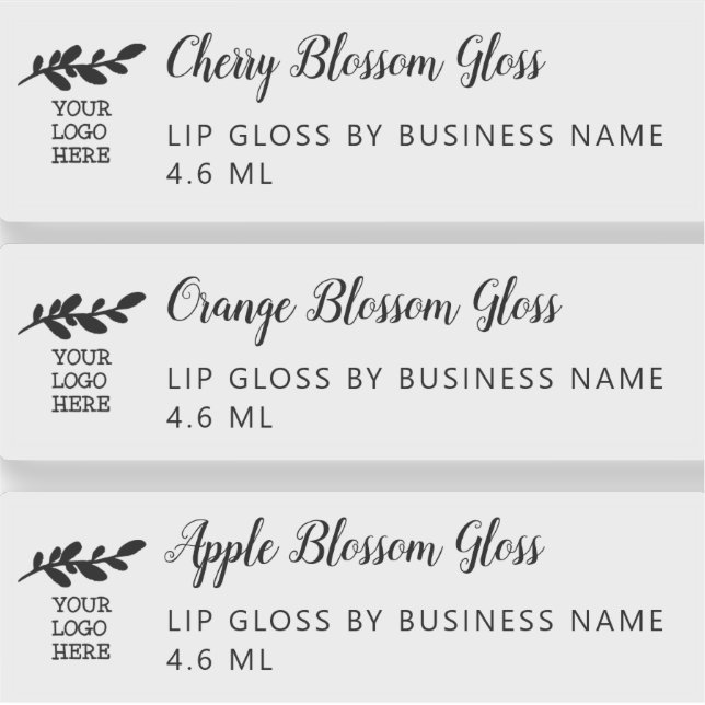 Cute Script With Logo Clean Lip Gloss Makeup Sticker (Front)