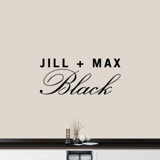 Cute Scripted Couple's Name Medium Wall Decal (Front)