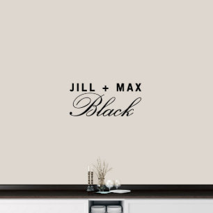 Cute Scripted Couple's Name Small Wall Decal