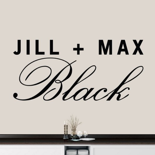 Cute Scripted Couple's Name X-Large Wall Decal (Front)