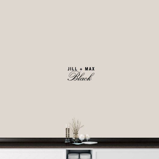 Cute Scripted Couple's Name X-Small Wall Decal (Front)