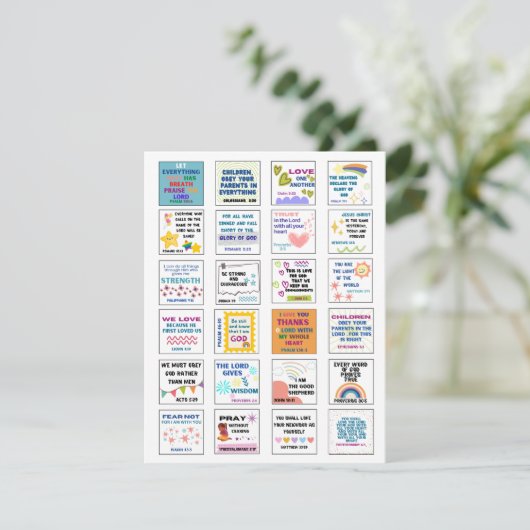 Cute scripture kids memory bible verse  (Standing Front)