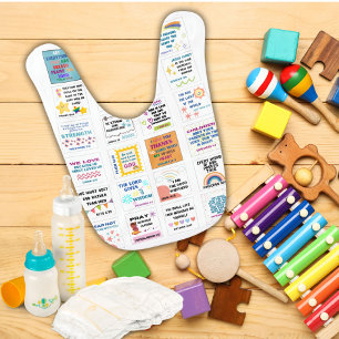 Cute scripture kids memory bible verse baby bib