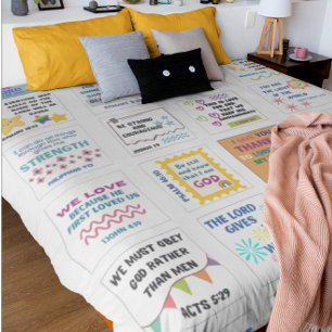 Cute scripture kids memory bible verse  duvet cover