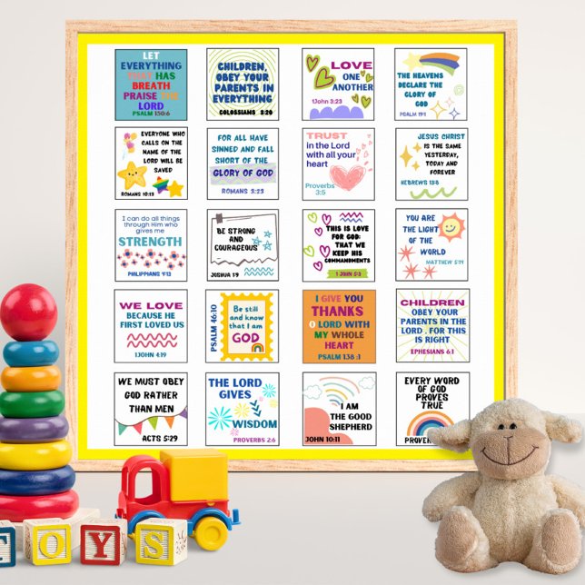 Cute scripture kids memory bible verse  poster (Creator Uploaded)