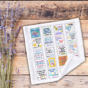Cute scripture kids memory bible verse  wash cloth