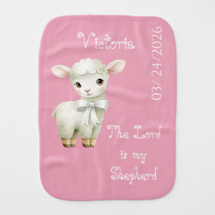 Cute Scripture Lamb Flower Balloon Shepherd Baby Burp Cloth