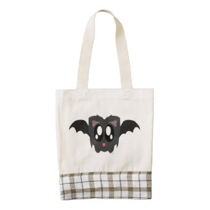 Cute Scruffy Bat Zazzle HEART Tote Bag