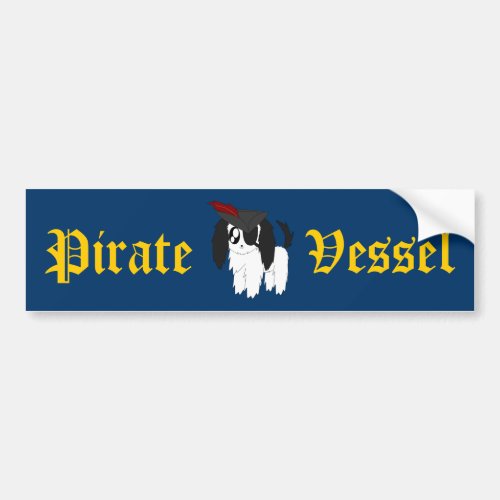 Cute Scruffy Pirate Puppy Bumper Sticker