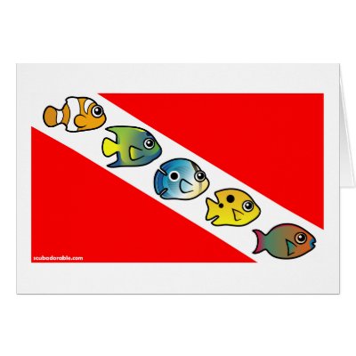 Cute Scubadorable Dive Flag