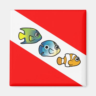 Cute Scubadorable Dive Flag Magnet