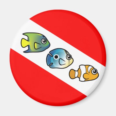 Cute Scubadorable Dive Flag Magnet