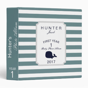 Cute Sea Animal Nautical Ocean Baby Photo Album Binder
