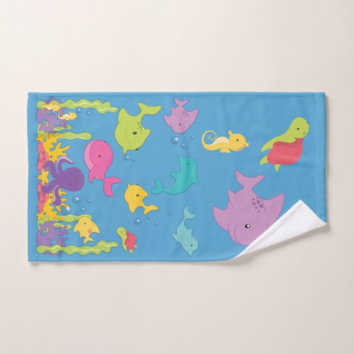 Cute Sea Animals Bath Towel Set Zazzle
