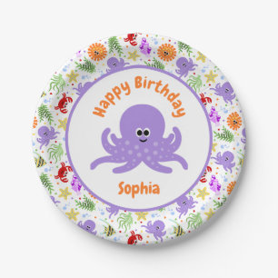 Cute Sea Animals Under the Sea Paper Plates