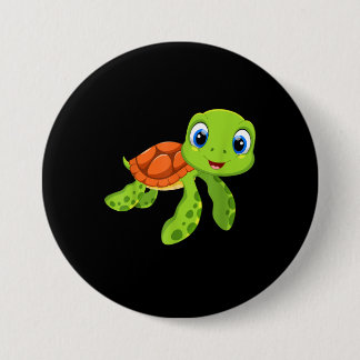 Cute Sea Baby Turtle Gift Button