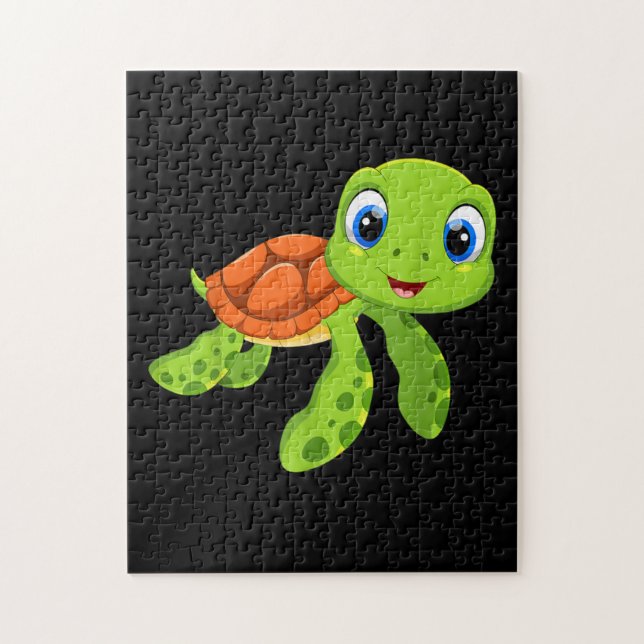 Cute Sea Baby Turtle Gift Jigsaw Puzzle (Vertical)