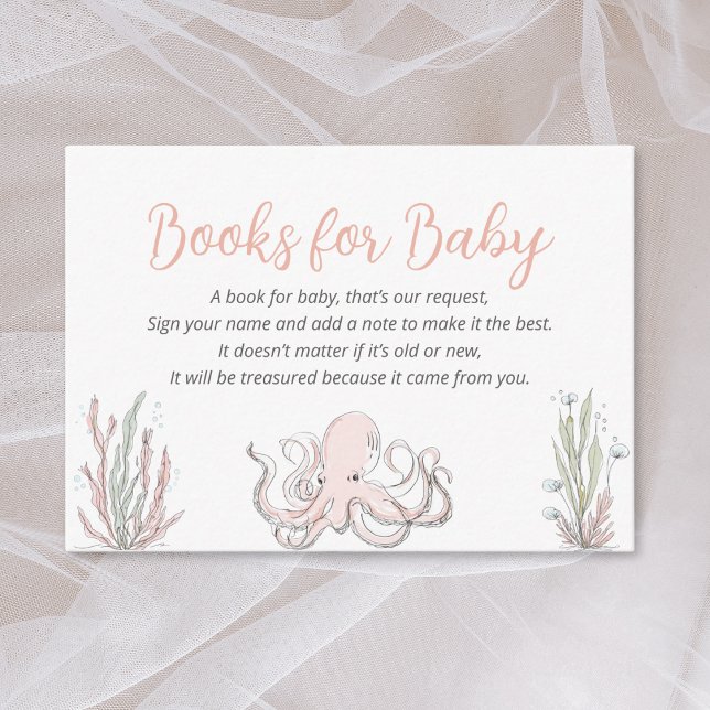 Cute Sea Coastal Baby Shower Books for Baby Enclosure Card (Creator Uploaded)