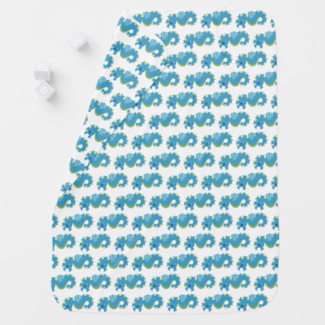 Cute sea creature - Seahorse Baby Blanket (In Situ)