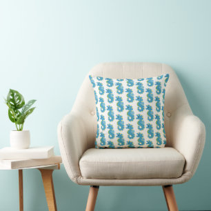 Cute sea creature - Seahorse Baby Throw Pillow