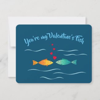 Cute sea fish in love