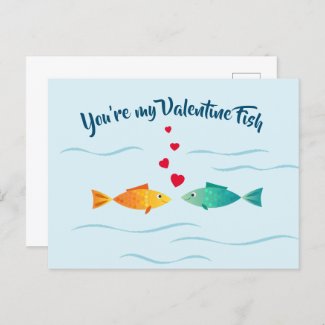 Cute sea fish in love