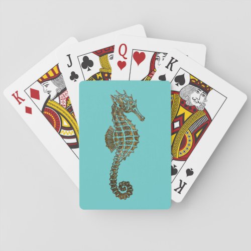 Cute Sea Horse Marine Animal Gift Playing Cards