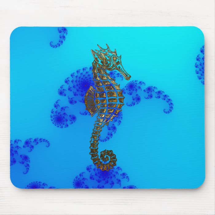 Cute Sea Horse Marine Animal Mousemat Mousepads