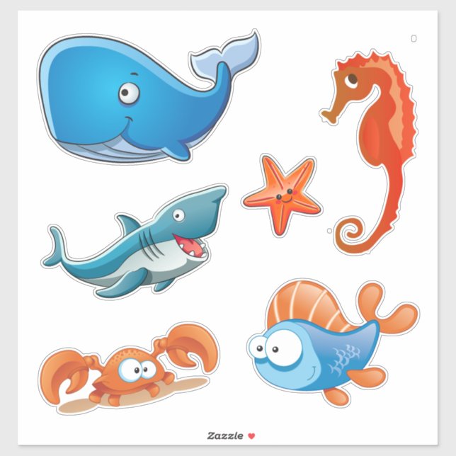 Cute Sea Life Sticker (Sheet)